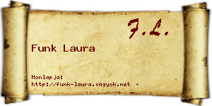 Funk Laura névjegykártya